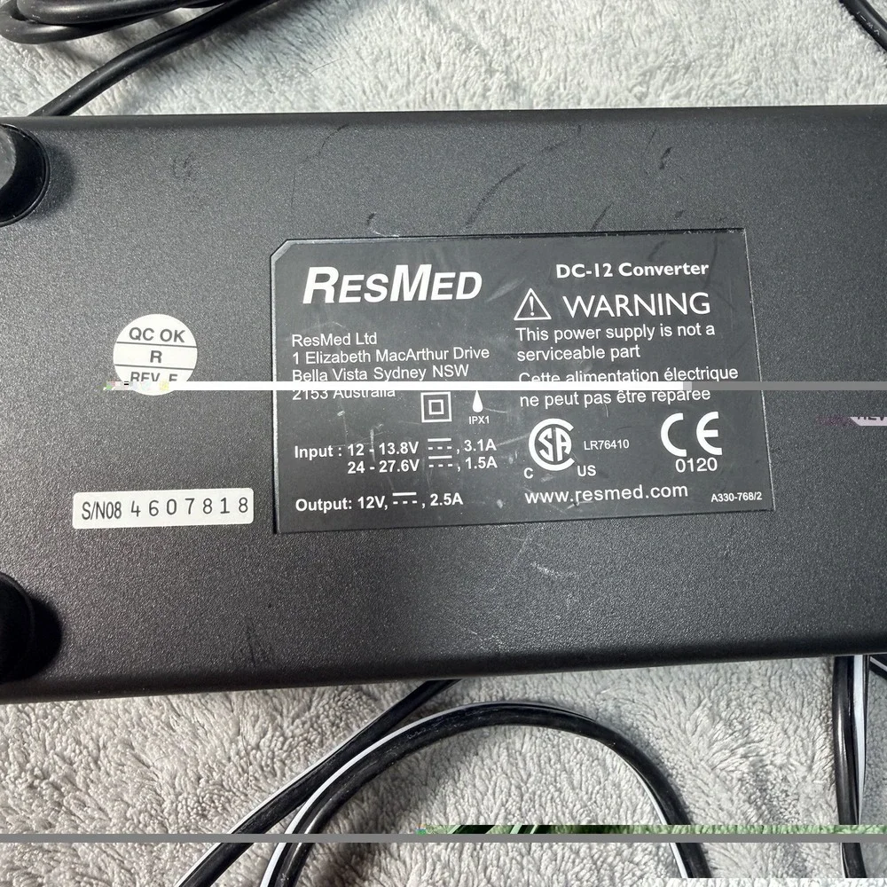 Resmed DC-12 Converter Car Power Adapter For CPAP Machines